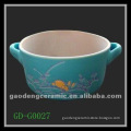 antique blue ceramic bowl